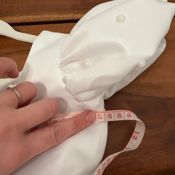 Satin White Flower Girl Puff Sleeve Dress- 2T Made in Ukraine - Picture 7 of 12